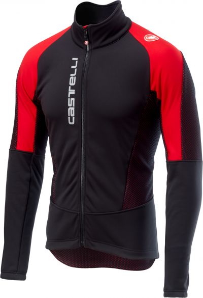 Castelli Mortirolo V jacket zwart/rood heren 18505-231-VRR