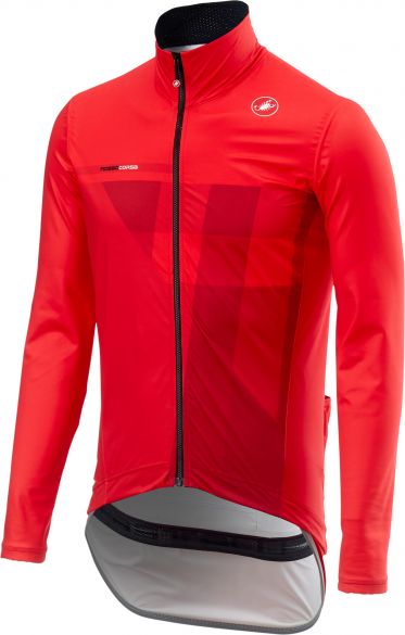 Castelli Pro fit light regen jacket rood heren 18509-023