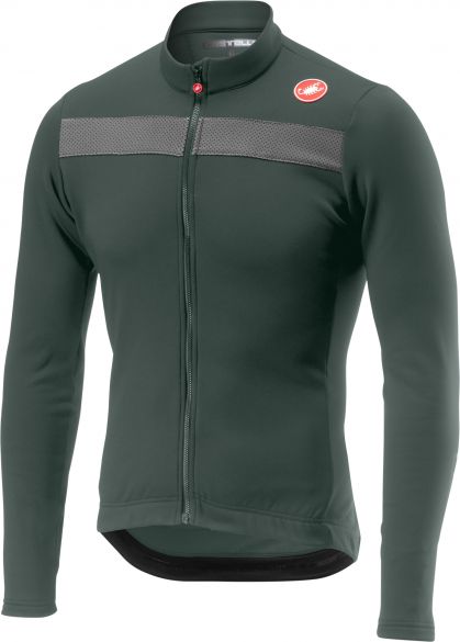Castelli Puro 3 lange mouw fietsshirt forest grijs heren 18511-089