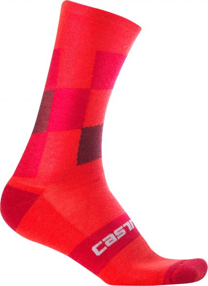 Castelli Diverso 2 18 fietssokken rood heren 18532-023