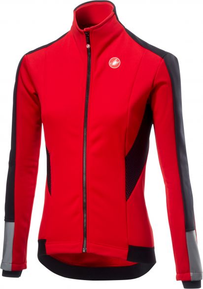 Castelli Mortirolo 3 W lange mouw jacket rood dames 18542-023