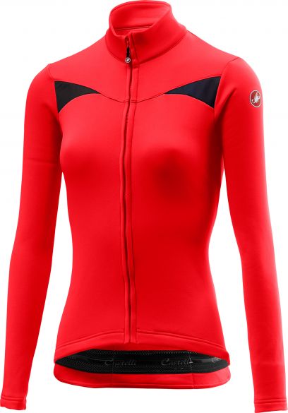 Castelli Sinergia fietsshirt lange mouw rood dames 18545-023