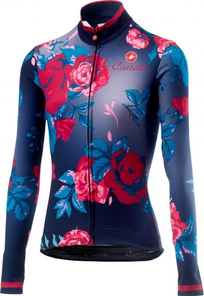 Castelli Scambio fietsshirt lange mouw donker blauw dames 18546-041
