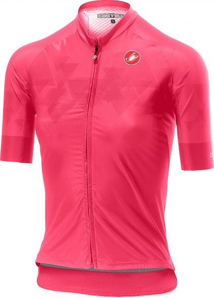 Castelli Aero Pro W FZ korte mouw shirt roze dames 19046-025