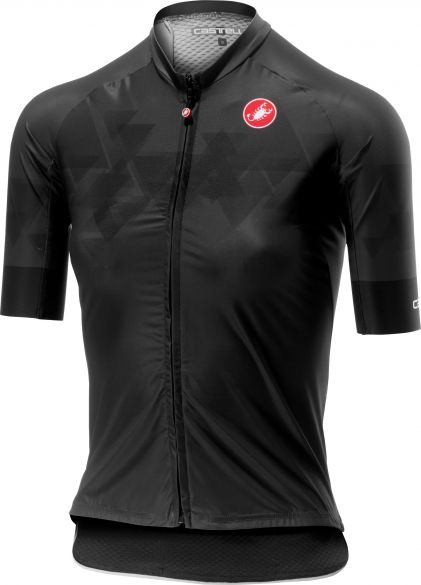 Castelli Aero Pro W FZ korte mouw shirt zwart dames 19046-030