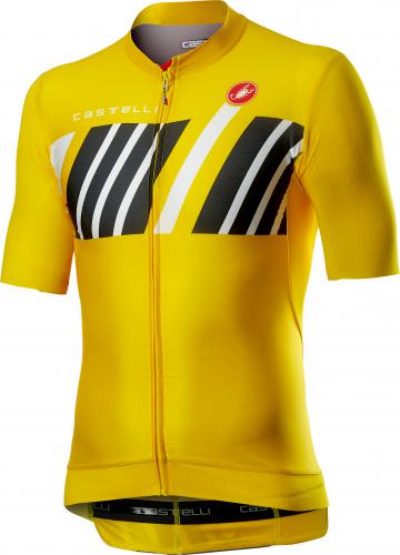 Castelli Hors Categorie korte mouw fietsshirt geel heren 20013-031