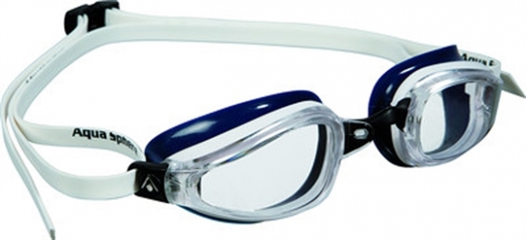 Aqua Sphere K180 Zwembril transparante lens wit/blauw AS173230