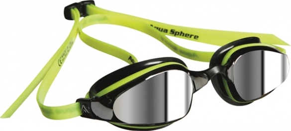 Aqua Sphere K180 Zwembril spiegellens geel/zwart AS173520