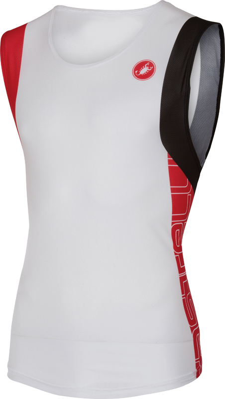 Castelli T.O. alii run top heren wit/rood 16067-123 16067-123