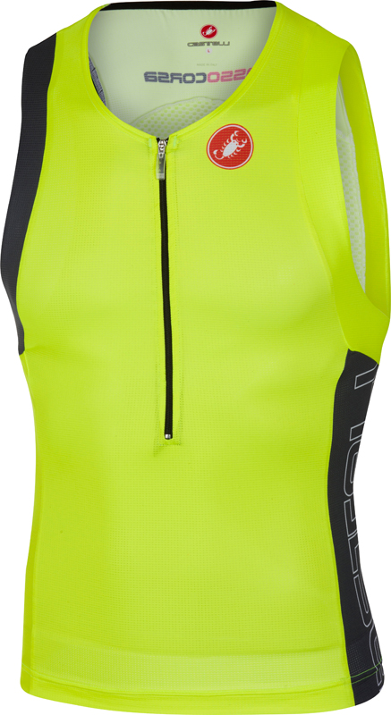 Castelli Free tri top geel/antraciet heren 16069-032