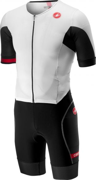 Castelli Free sanremo trisuit korte mouwen wit/zwart heren 18109-101