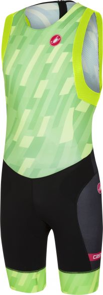 Castelli Free tri ITU suit rits achterzijde mouwloos pro groen/zwart heren 18110-084