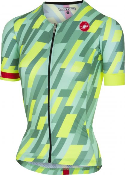 Castelli Free speed W race jersey tri top mint/fluo geel dames 18116-060