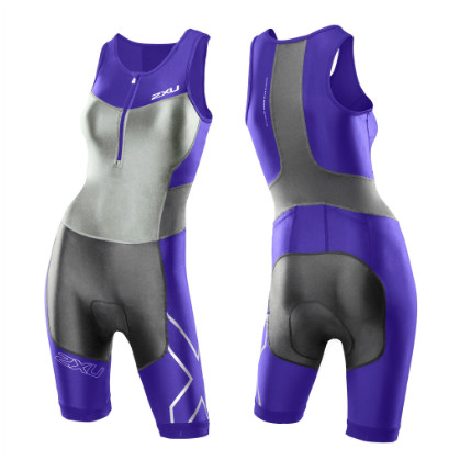 2XU Compression tri suit dames G:2 WT2701d Purple hue/Charcoal 2XUWT2701DPUCH