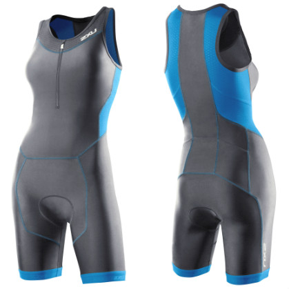 2XU Perform tri suit dames WT2707d Charcoal/Ultramarine blue 2XUWT2707DCHBL