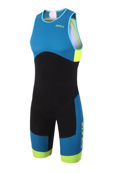 Zone3 Aeroforce sub 220 mouwloos trisuit blauw/zwart heren TS18MASU101