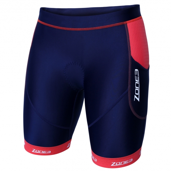 Zone3 Aquaflo plus tri short blauw/rood dames 16255