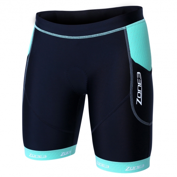 Zone3 Aquaflo plus tri short zwart/mint groen dames 16245