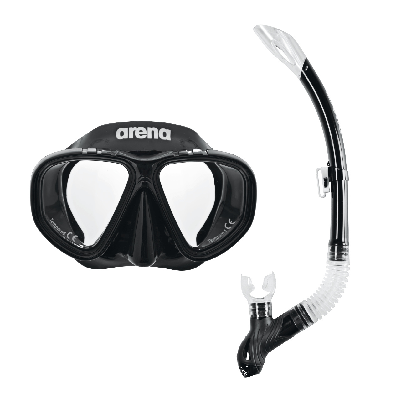 Arena Premium Snorkel set junior zwart/clear 002019-505