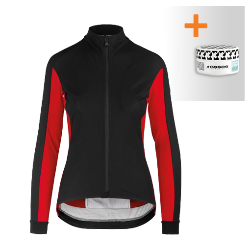 Assos HabuJacketLaalalai fietsjack zwart/rood dames 123033647