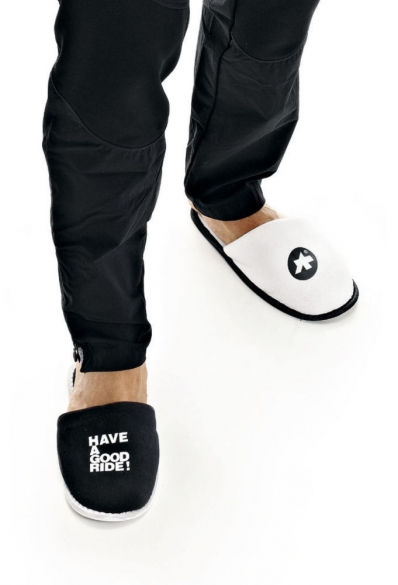 Assos loungepantoffel zwart wit 16780199