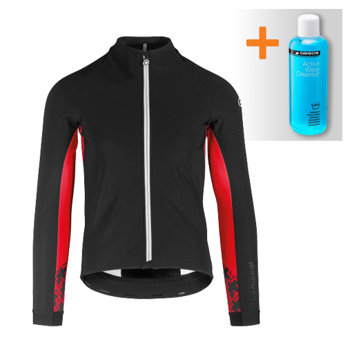 Assos Mille GT ultraz winter lange mouw jacket zwart/rood heren 113034647