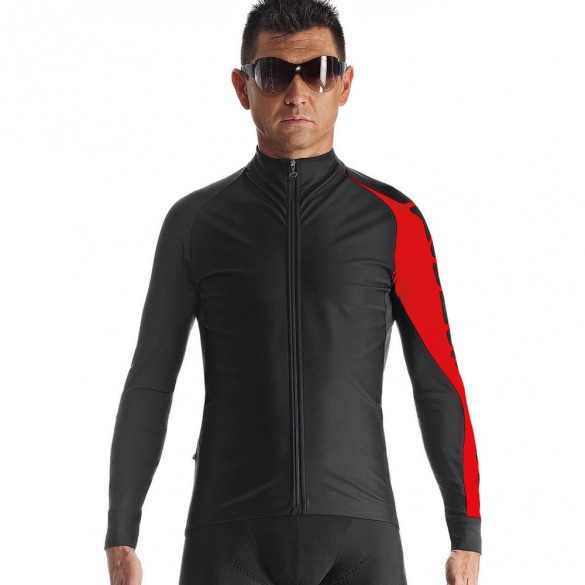 Assos Milleintermediate_evo7 fietsjack zwart/rood heren 113033047-VRR