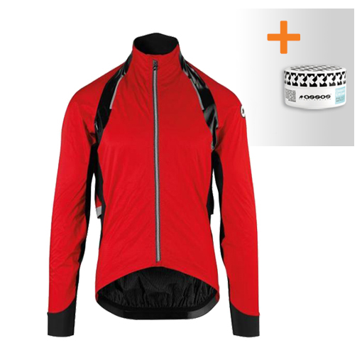 Assos rS.sturmPrinz EVO regenjack rood unisex 133232747-VRR