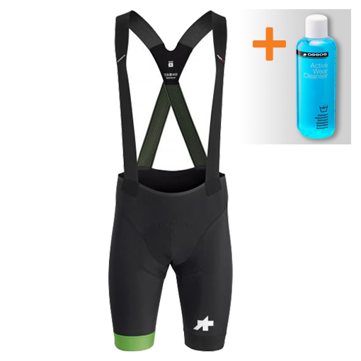 Assos S9 Equipe RS bibshort zwart/groen heren 11101906C