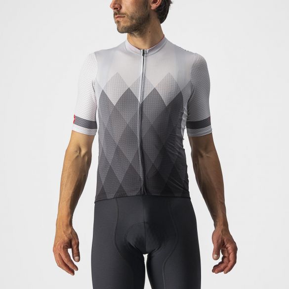 Castelli A Tutta korte mouw fietsshirt zilvergrijs heren M