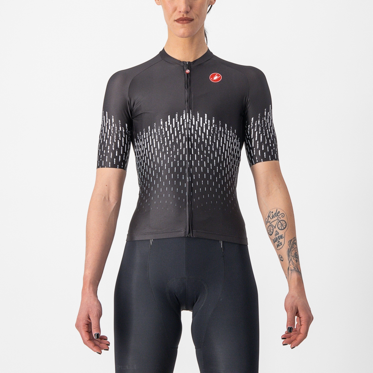 Castelli Aero Pro fietsshirt korte mouw zwart dames M