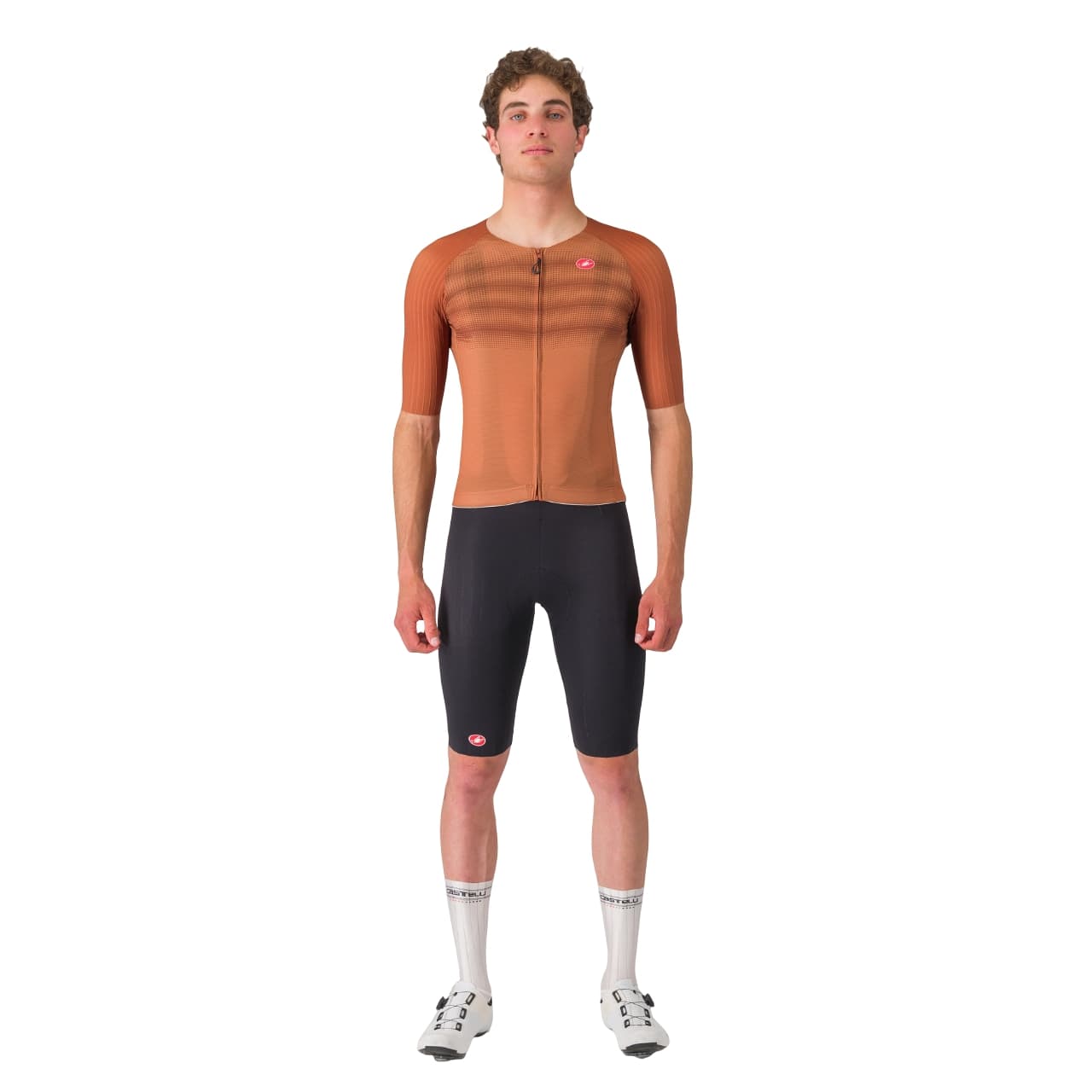 Castelli aero race 8s jersey bruin heren 4525010-245