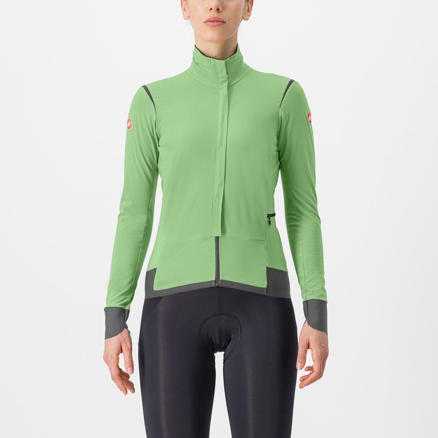 Castelli Alpha Flight RoS lange mouw fietsjack groen dames S