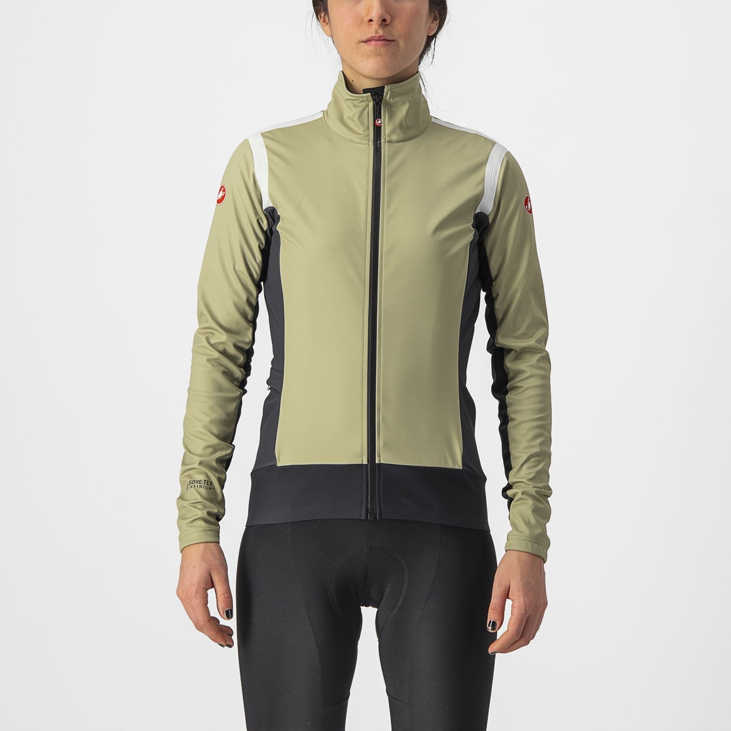 Castelli Alpha RoS 2 W light fietsjack lange mouw groen dames XL