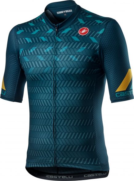 Castelli Avanti korte mouw fietsshirt blauw heren 21015-962