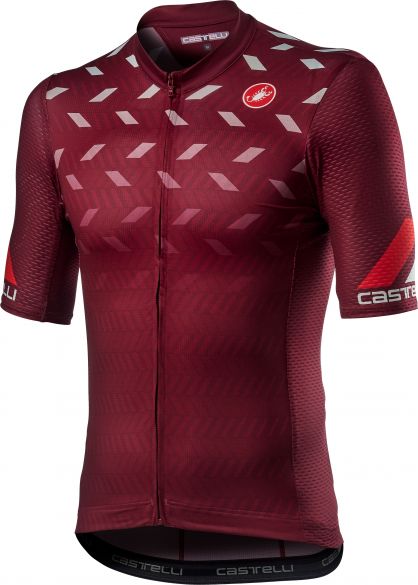 Castelli Avanti korte mouw fietsshirt rood heren 21015-421