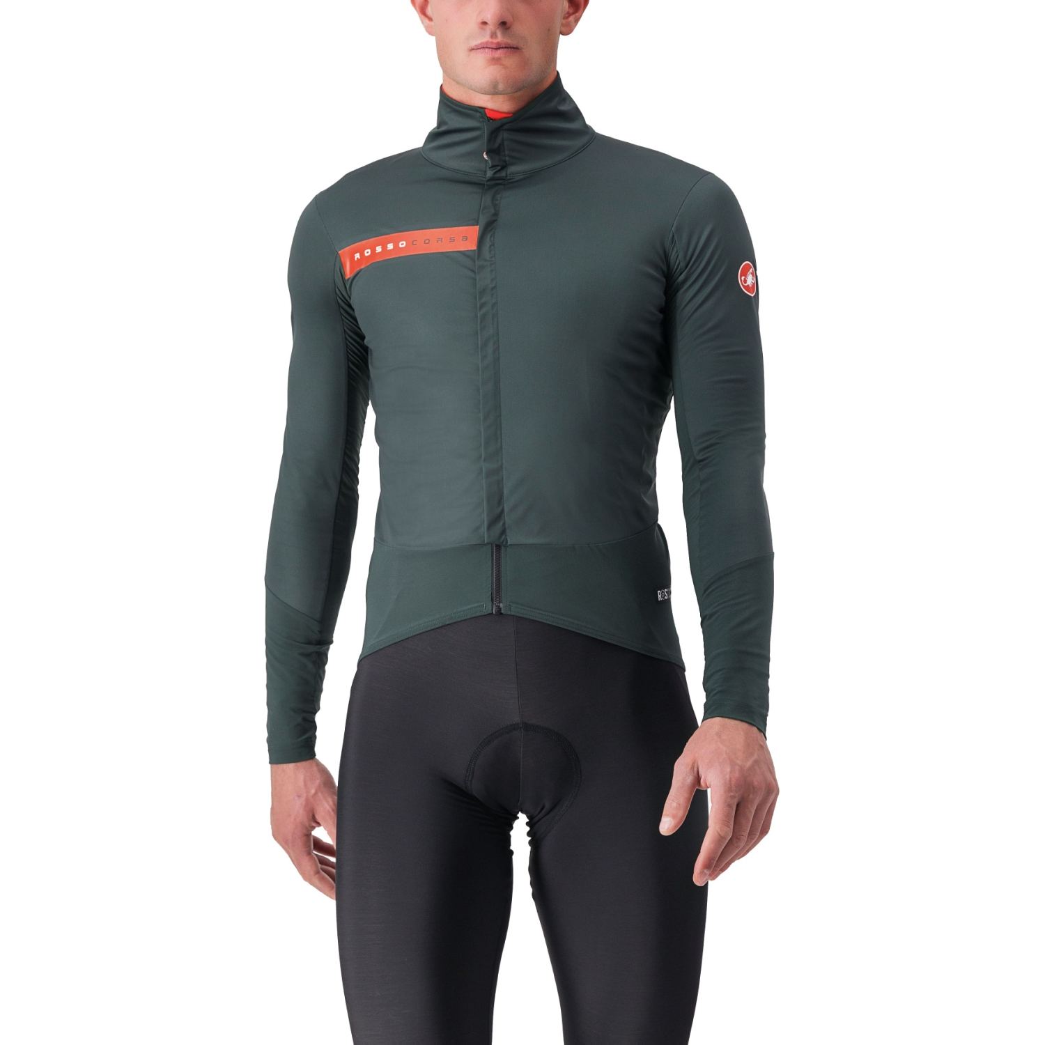 Castelli Beta RoS fietsjack groen/rood heren S