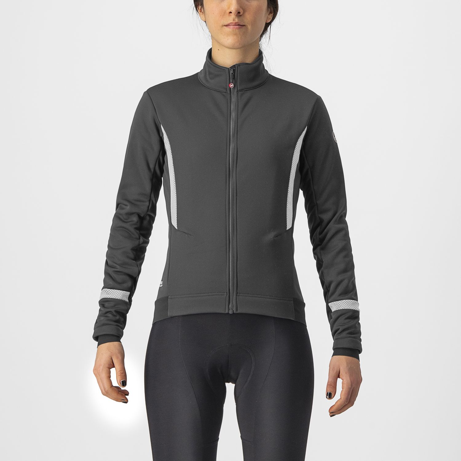 Castelli Dinamica 2 fietsjack lange mouw zwart dames L