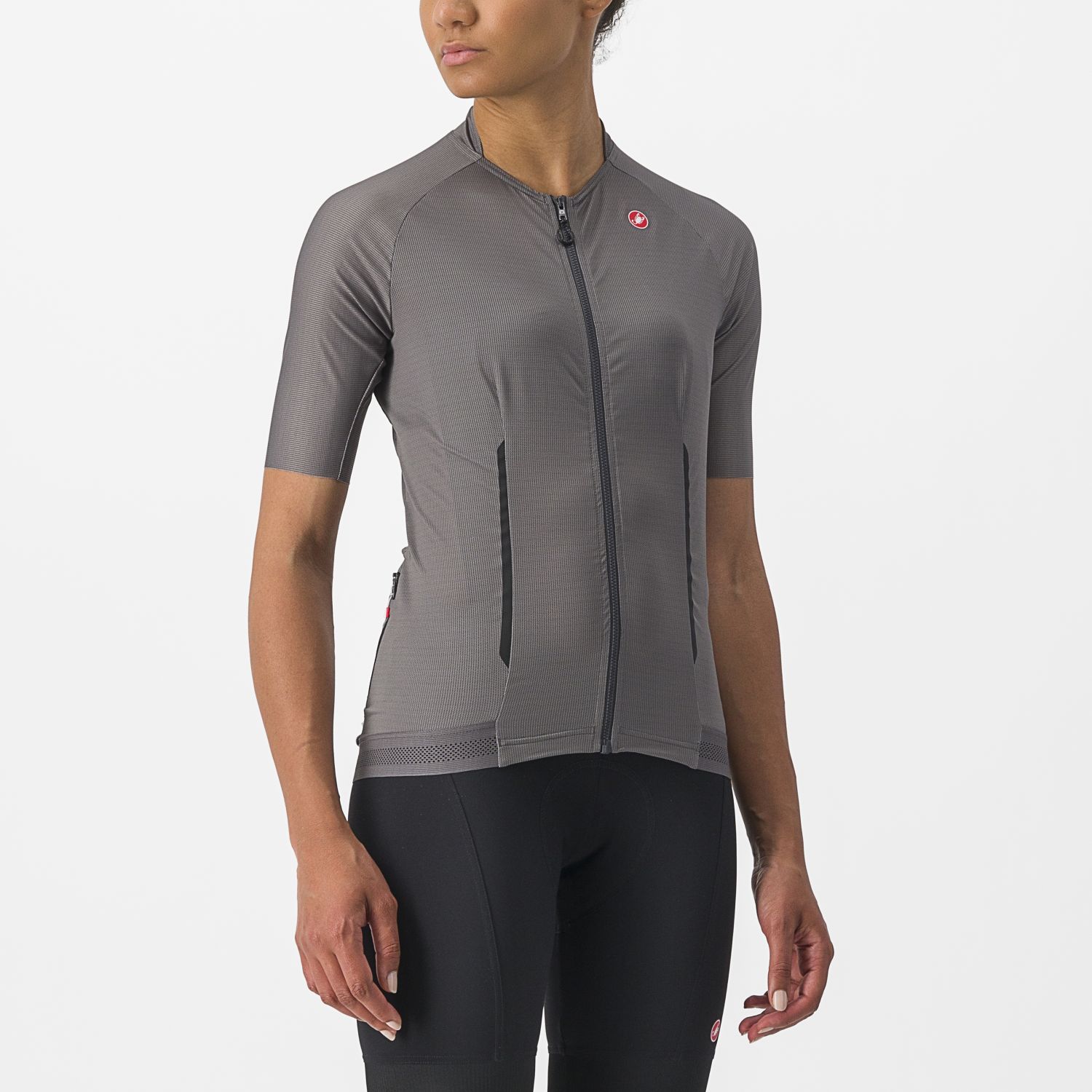 Castelli Endurance fietsshirt korte mouw grijs dames M