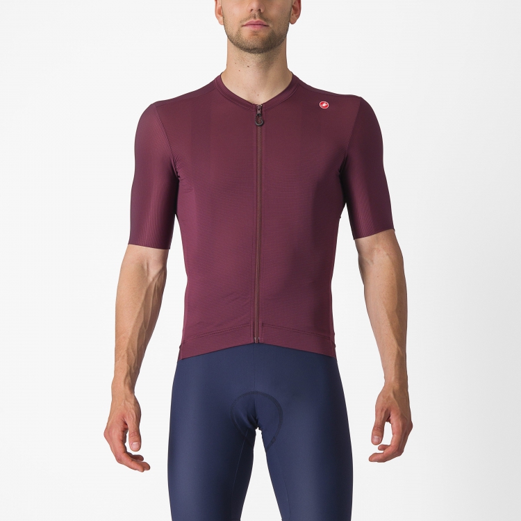 Castelli Espresso fietsshirt korte mouw donkerrood heren L