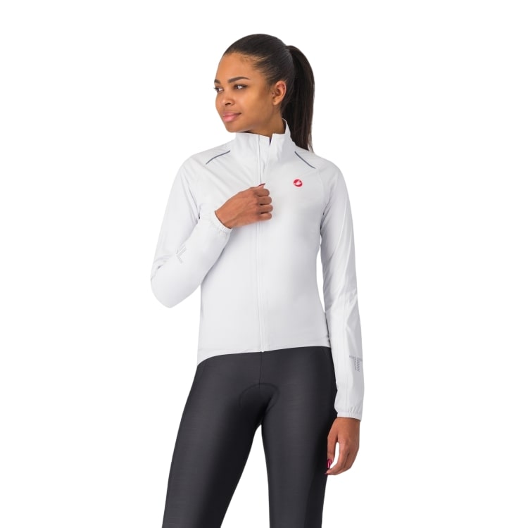 Castelli Emergency 3 W Rain Jacket fietsjas lange mouw wit dames 4525535-001