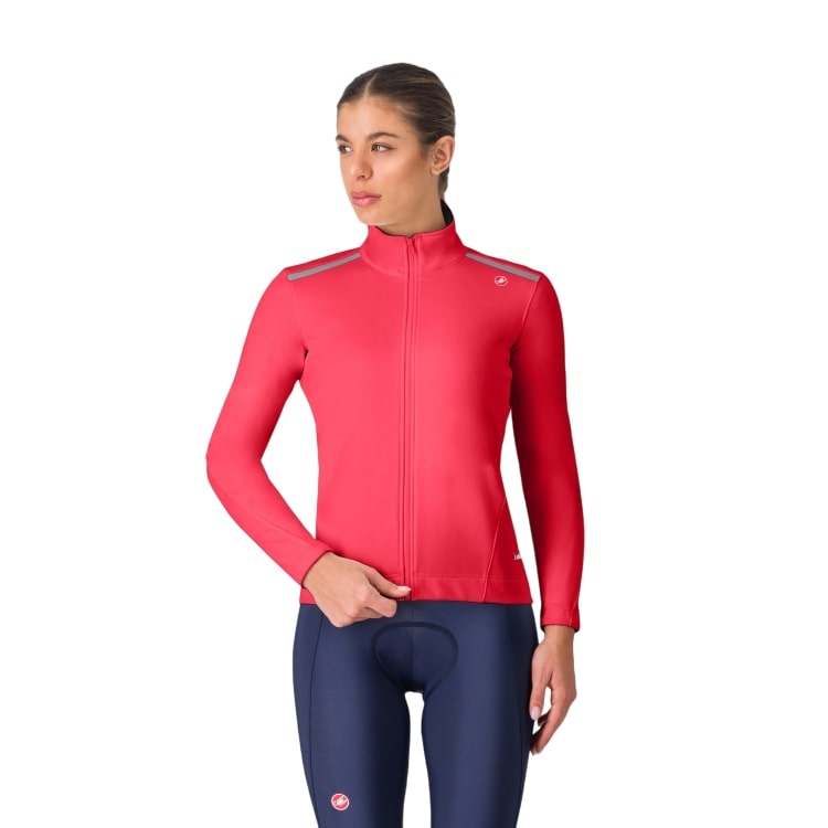 Castelli Espresso Air W Jacket Fietsjas lange mouw hibiscus dames 4525532-081