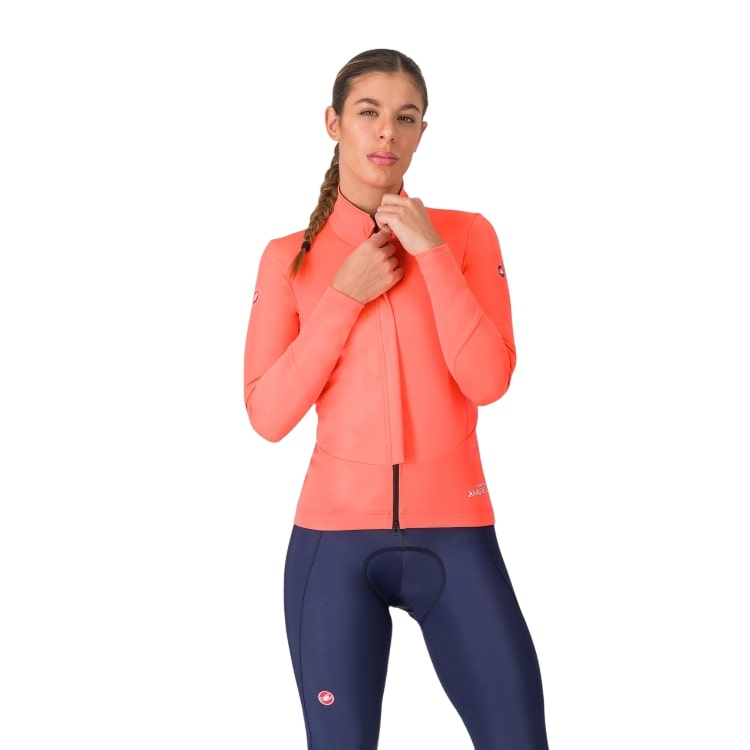 Castelli Perfetto air lange mouw fietsjack brilliant pink dames 4524538-288