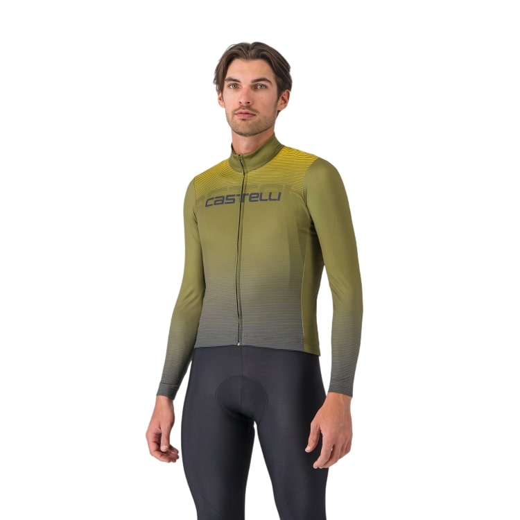 Castelli Apice Thermal fietsshirt lange mouw blue mango heren 4525511-310
