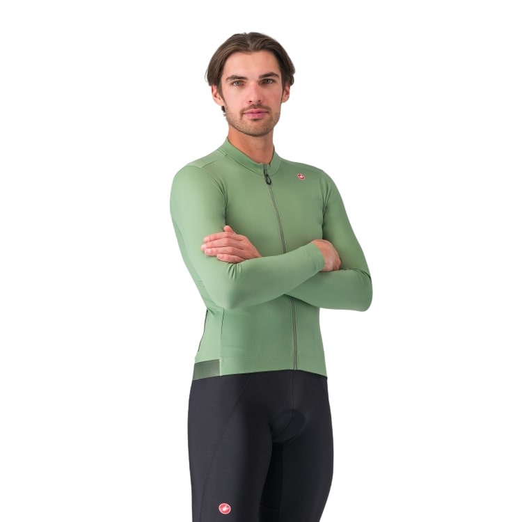 Castelli Espresso thermal jersey lange mouw green pepper heren 4524508-354