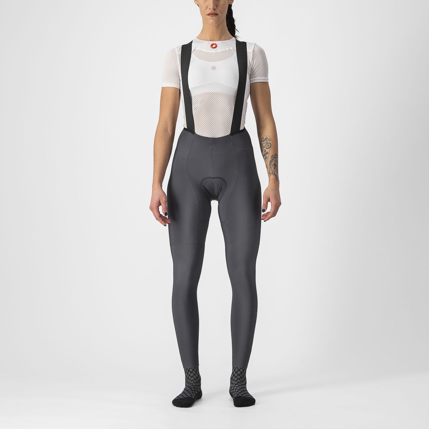 Castelli Free Aero RC fietsbroek lang grijs dames S