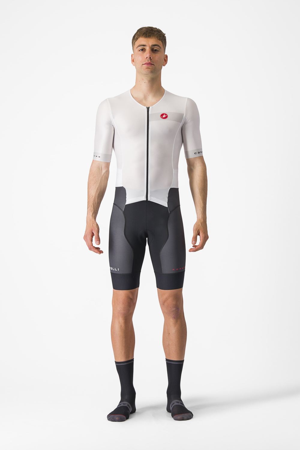 Castelli Free Sanremo 2 trisuit korte mouw wit heren XL