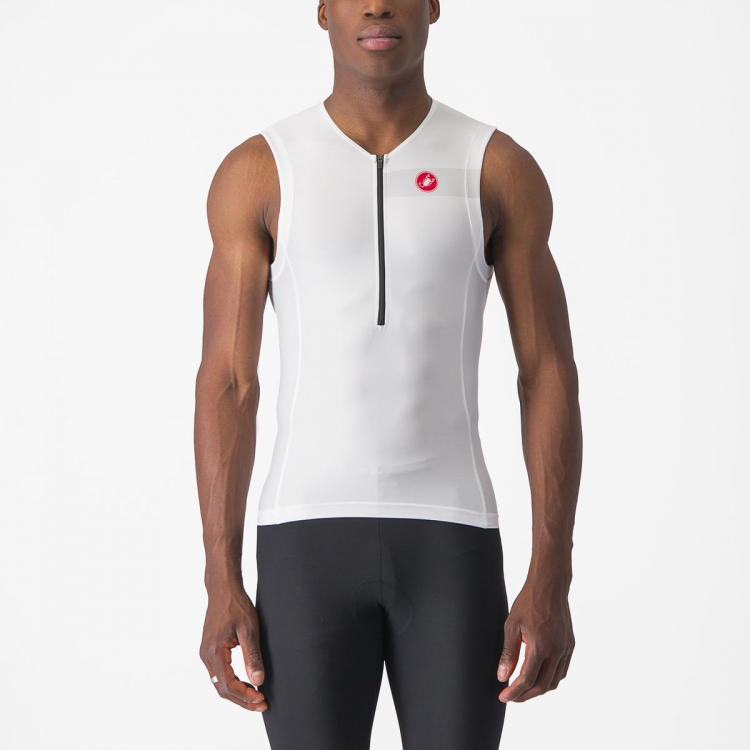 Castelli Free tri 2 mouwloos top wit/zwart heren XXXL