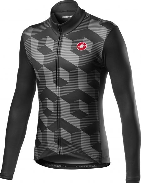 Castelli Cubi fietsshirt lange mouw zwart heren 20517-860