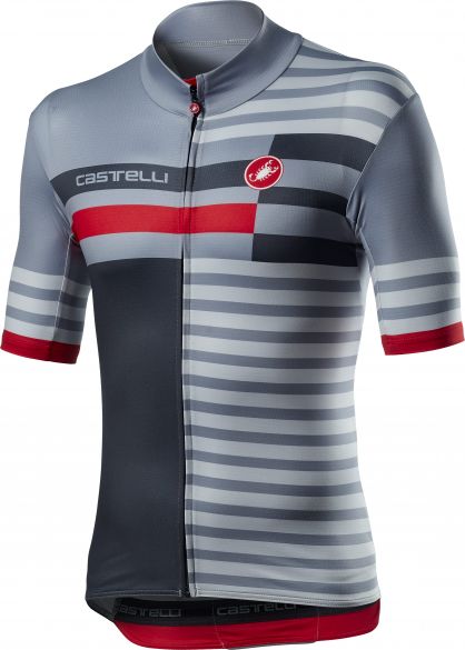 Castelli Mid Weight Pro fietsshirt korte mouw grijs heren 20520-860